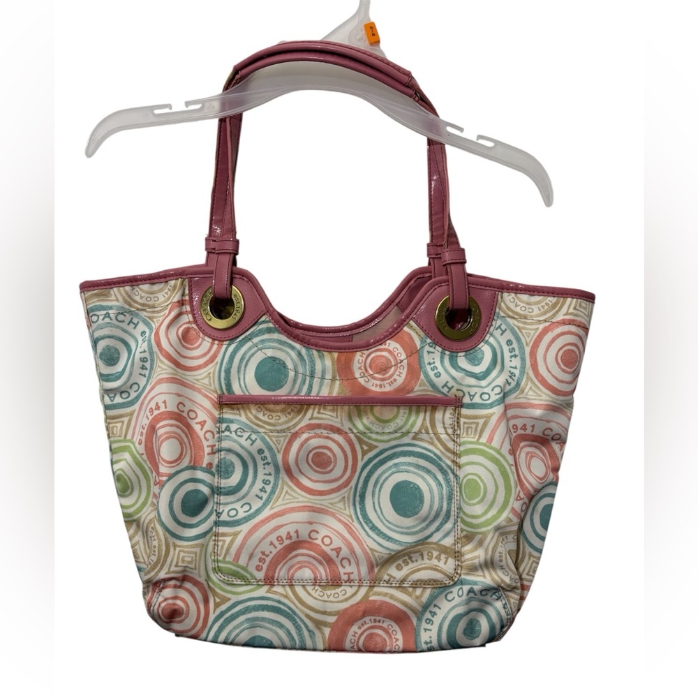 Coach Multicolor Circle Pattern Tote